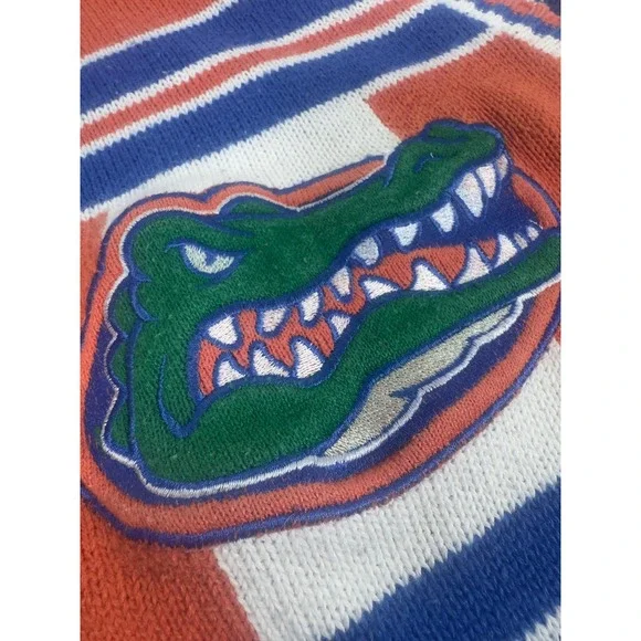 Vintage Florida Gators Mens Cardigan Sweater Orange Blue Football Large Academia